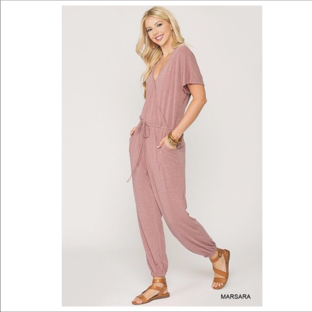 NWT GiGio Mauve Tonal Leopard Print Jumpsuit Sizes S, M, L - Picture 3 of 6